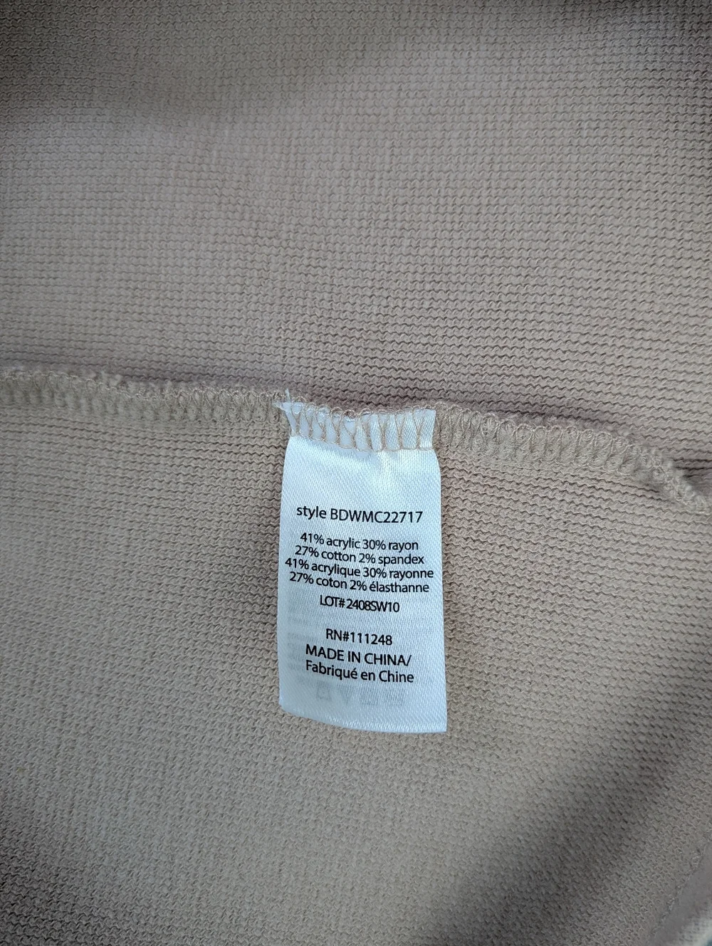 Barefoot Dreams Malibu Womens Crewneck Sweatshirt Light Mauve Cozy Soft Size S - Picture 5 of 5